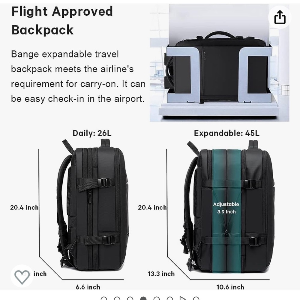 BANGE Travel Backpack - Picture 4 of 7